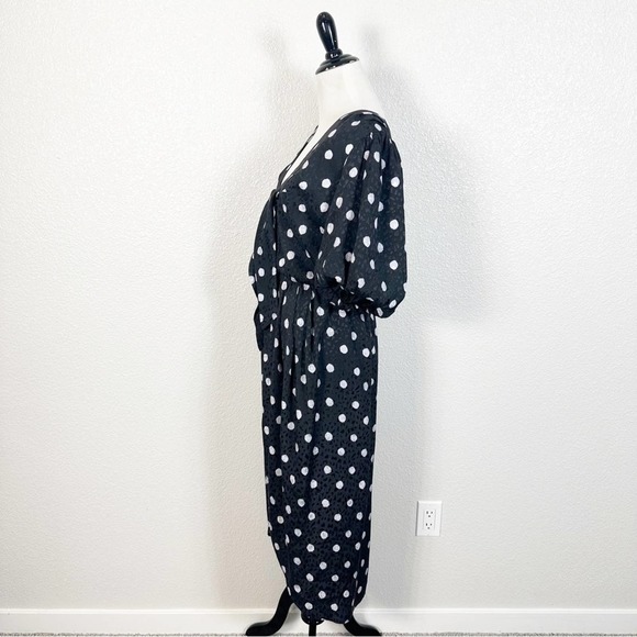 Delfi Collective by Anthropologie Womens Polka Dot Midi Dress Size Medium - Picture 9 of 12